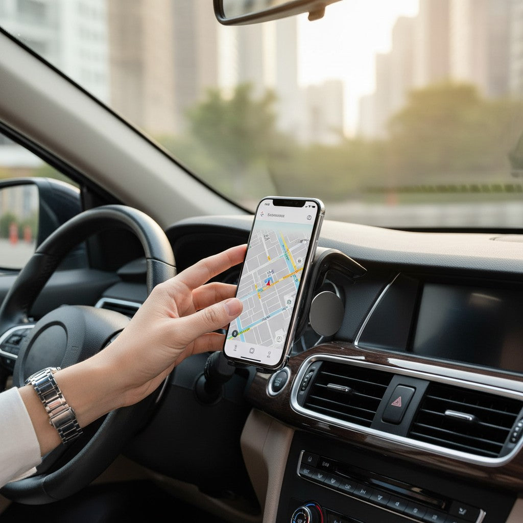 Support Téléphone Voiture Magnétique Grille d’Aération – Universel iPhone/Samsung/Huawei