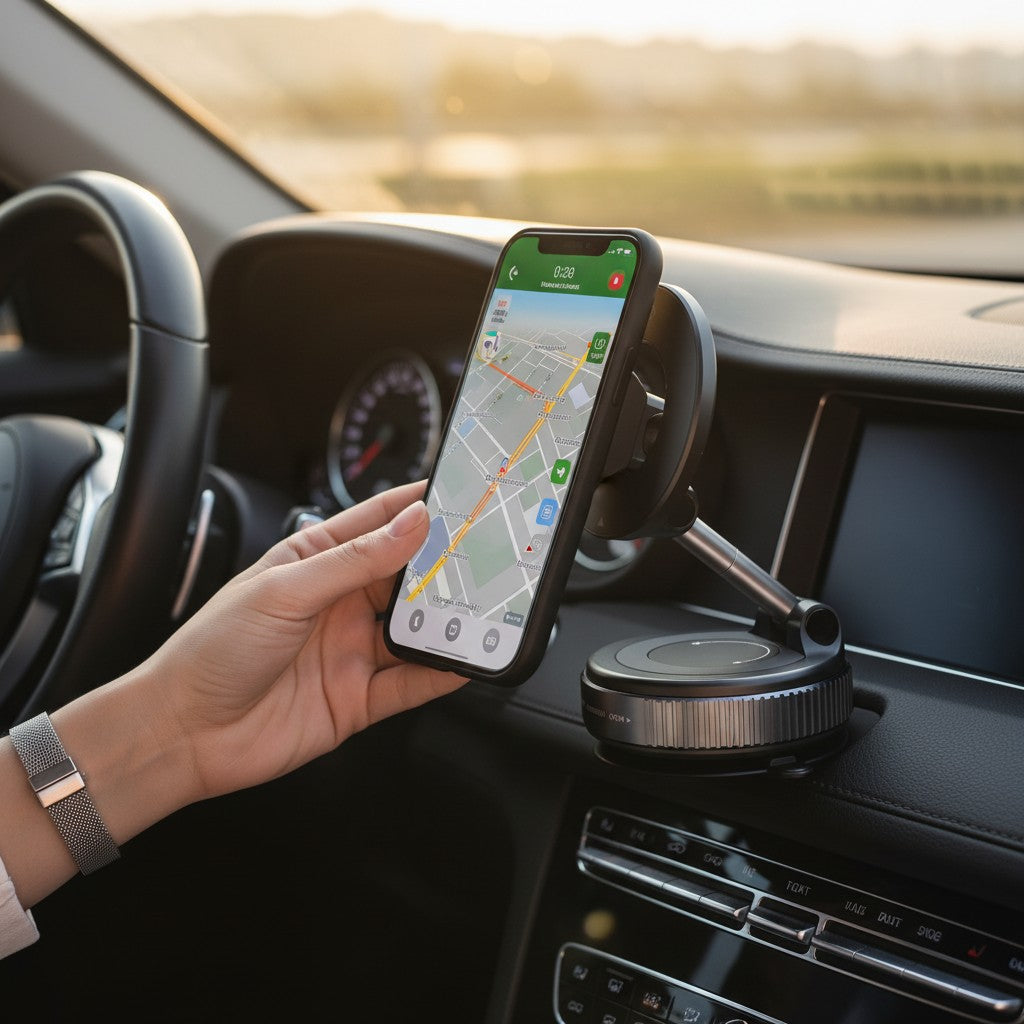 Support Téléphone Voiture Magnétique à Ventouse – Rotation 360° – Fixation Puissante & Universel 2026