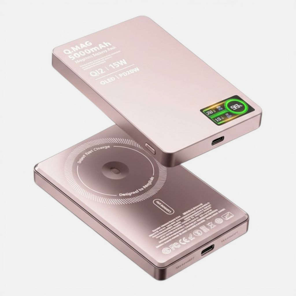 Batterie Externe Magnétique 2.1 – Charge Sans Fil Rapide – 5000/10000mAh