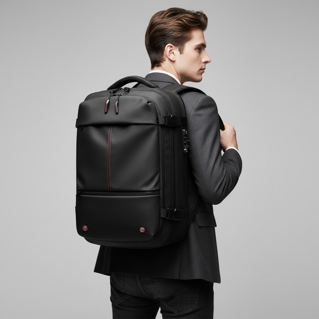 Sac à Dos Ordinateur avec Compression Sous Vide – Grande Capacité Extensible