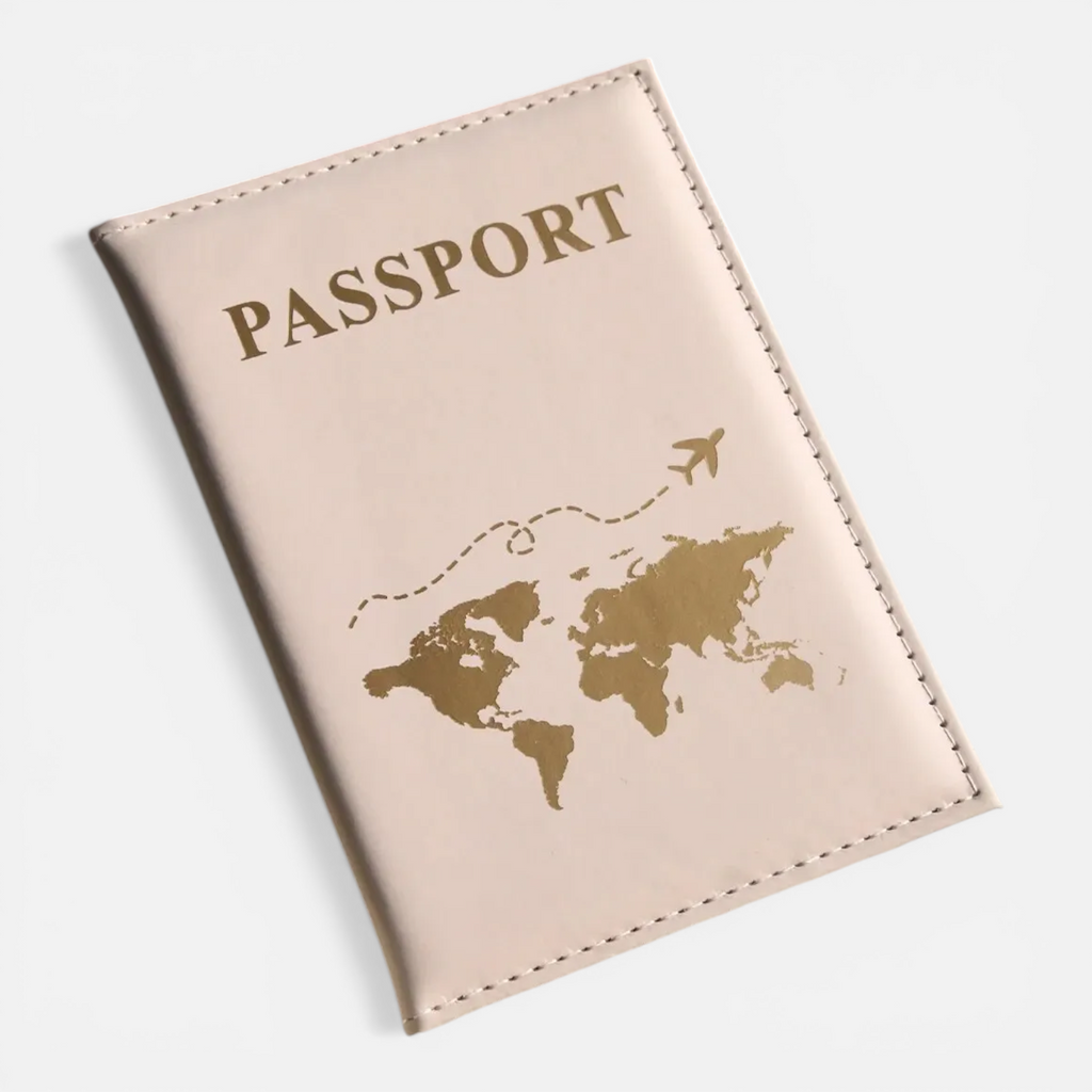 Protège-Passeport Carte du Monde – Porte-Documents avec Rangement Cartes
