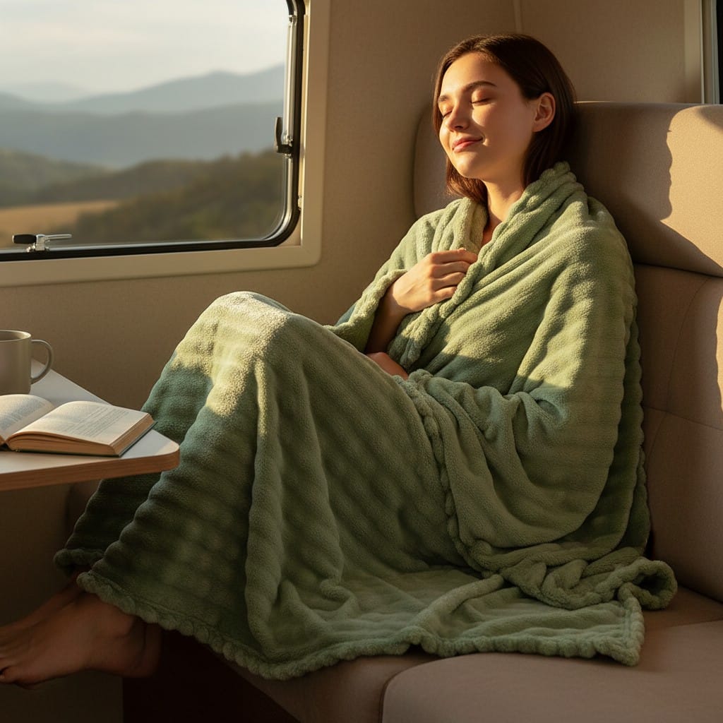 Plaid doux et confortable pour le voyage