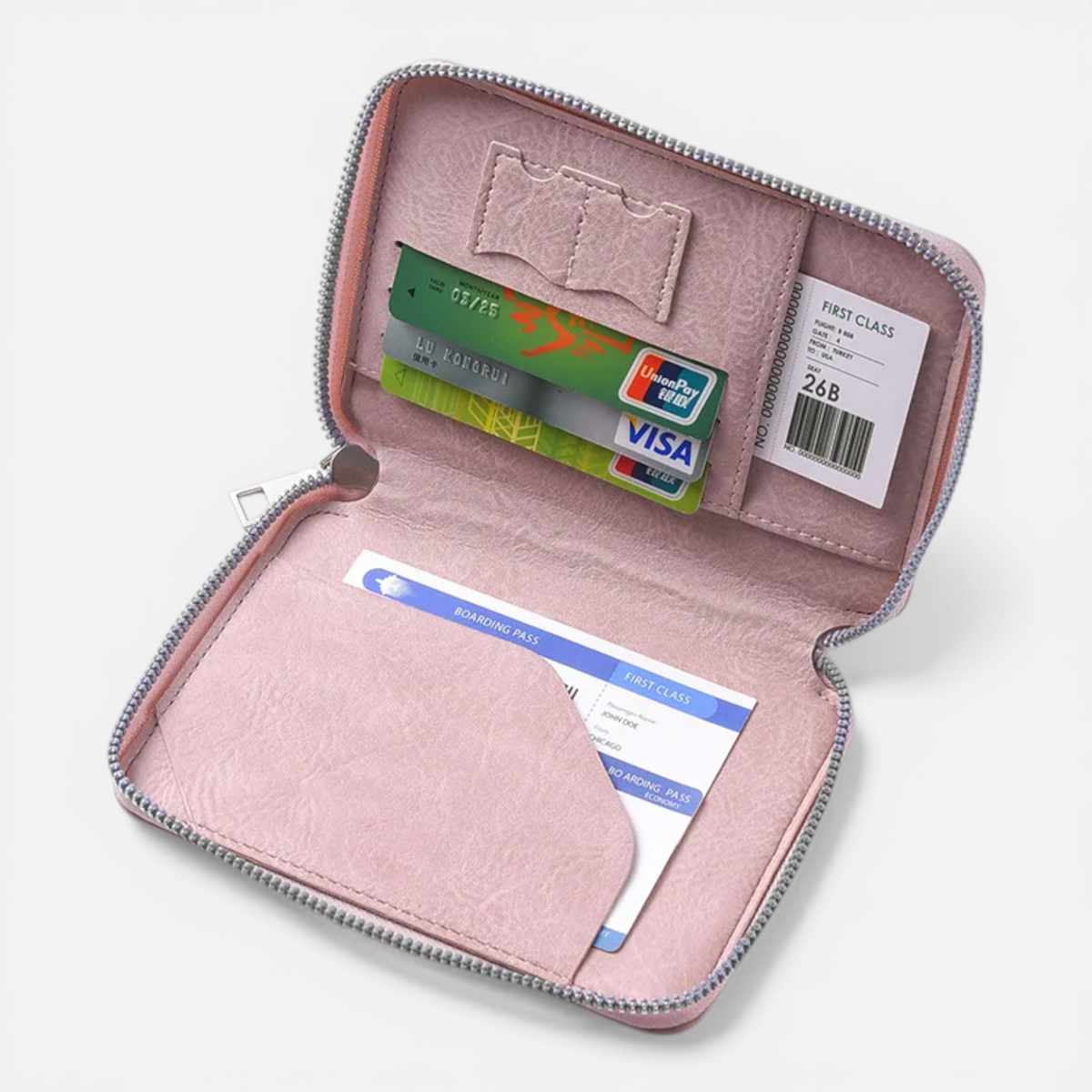 Protège-Passeport Cuir Étanche – Portefeuille de Voyage Multi-Rangements