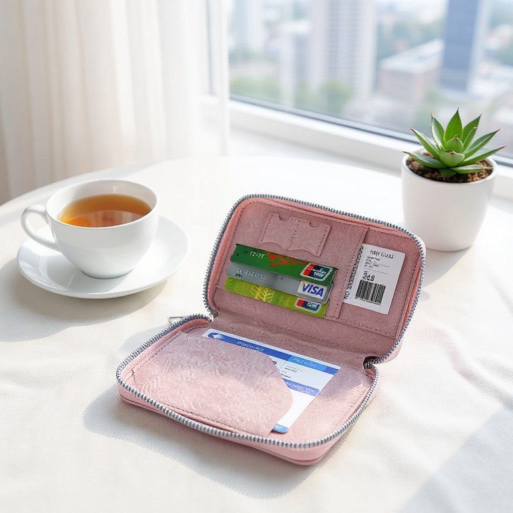 Protège-Passeport Cuir Étanche – Portefeuille de Voyage Multi-Rangements