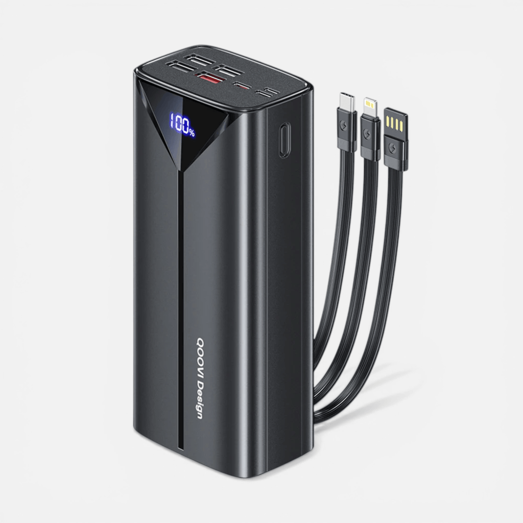 Batterie Externe 30000mAh 22.5W – Charge Rapide avec Câble Intégré