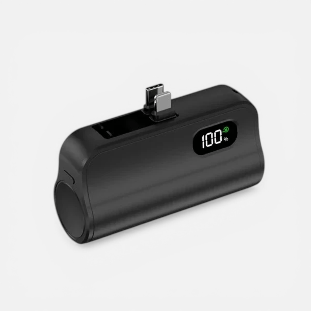 Batterie Externe Mini Capsule 5000mAh – Charge Rapide Sans Fil