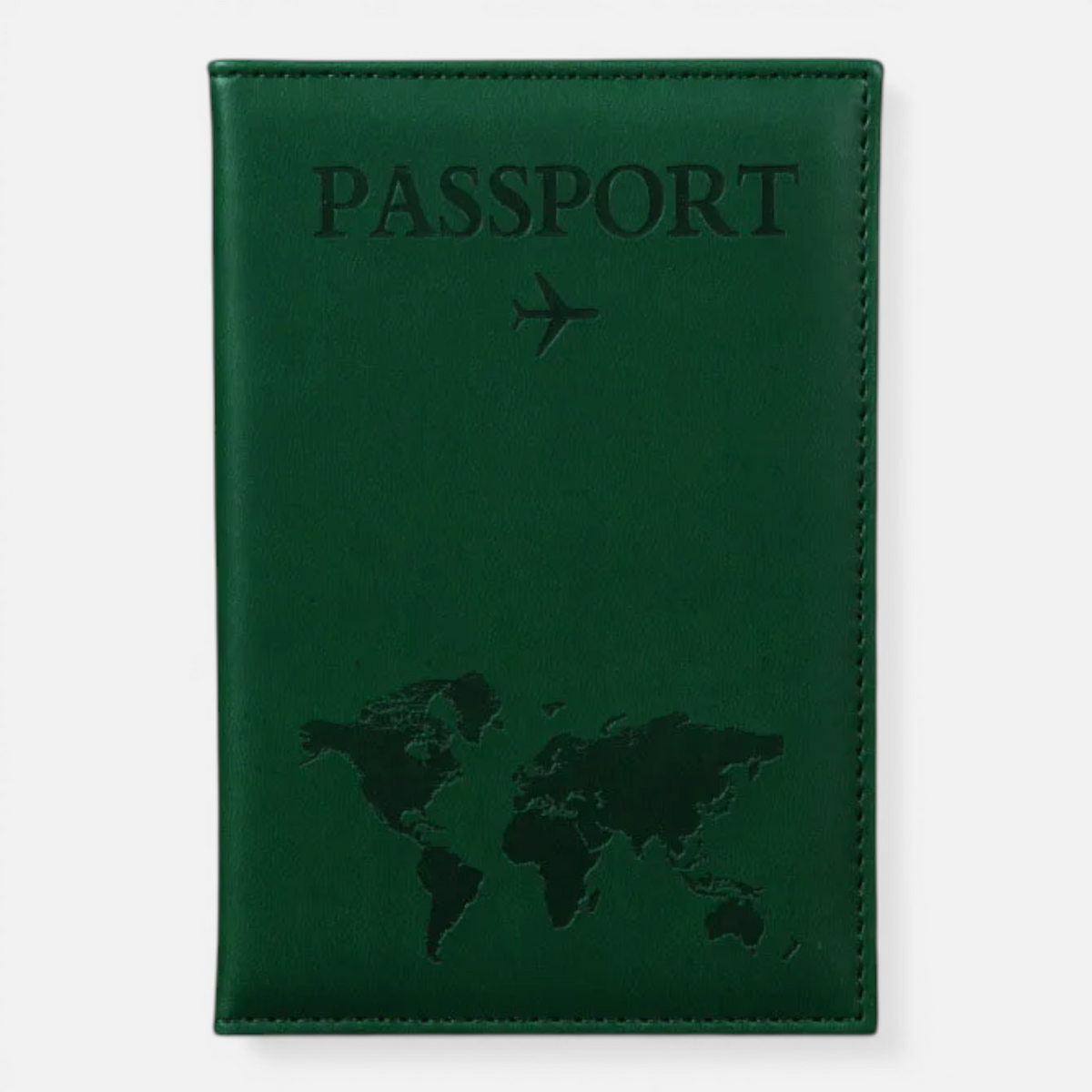 Protège-Passeport en Cuir Carte du Monde – Organisateur de Voyage avec Porte-Cartes & ID