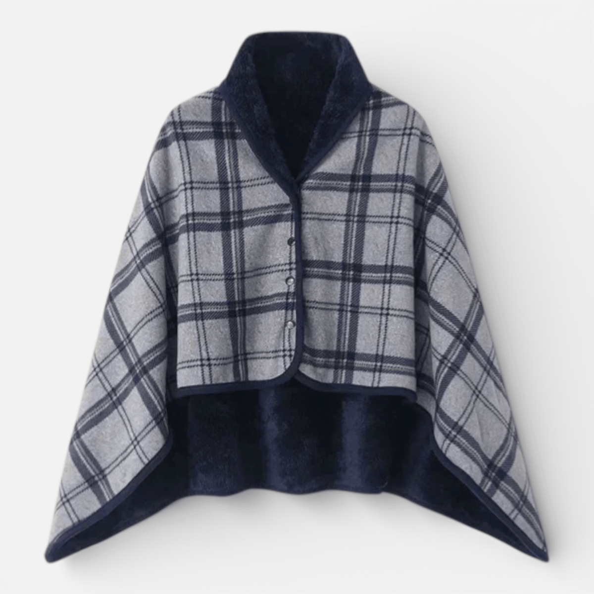 Pancho en plaid pour l'hiver