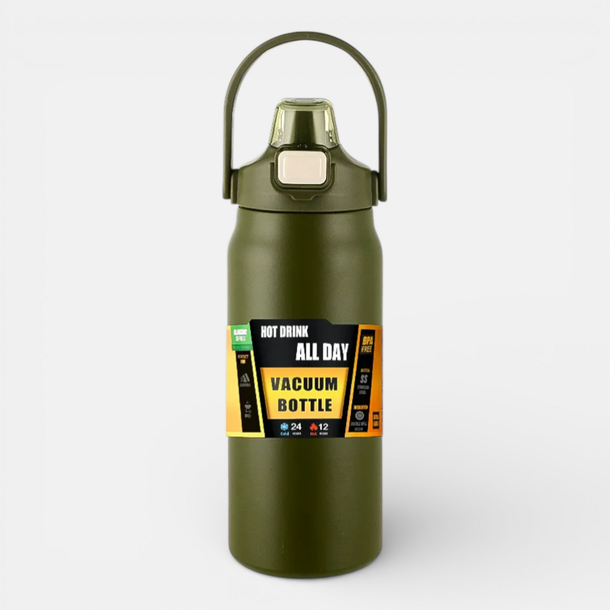 Bouteille isotherme à paille intégrée