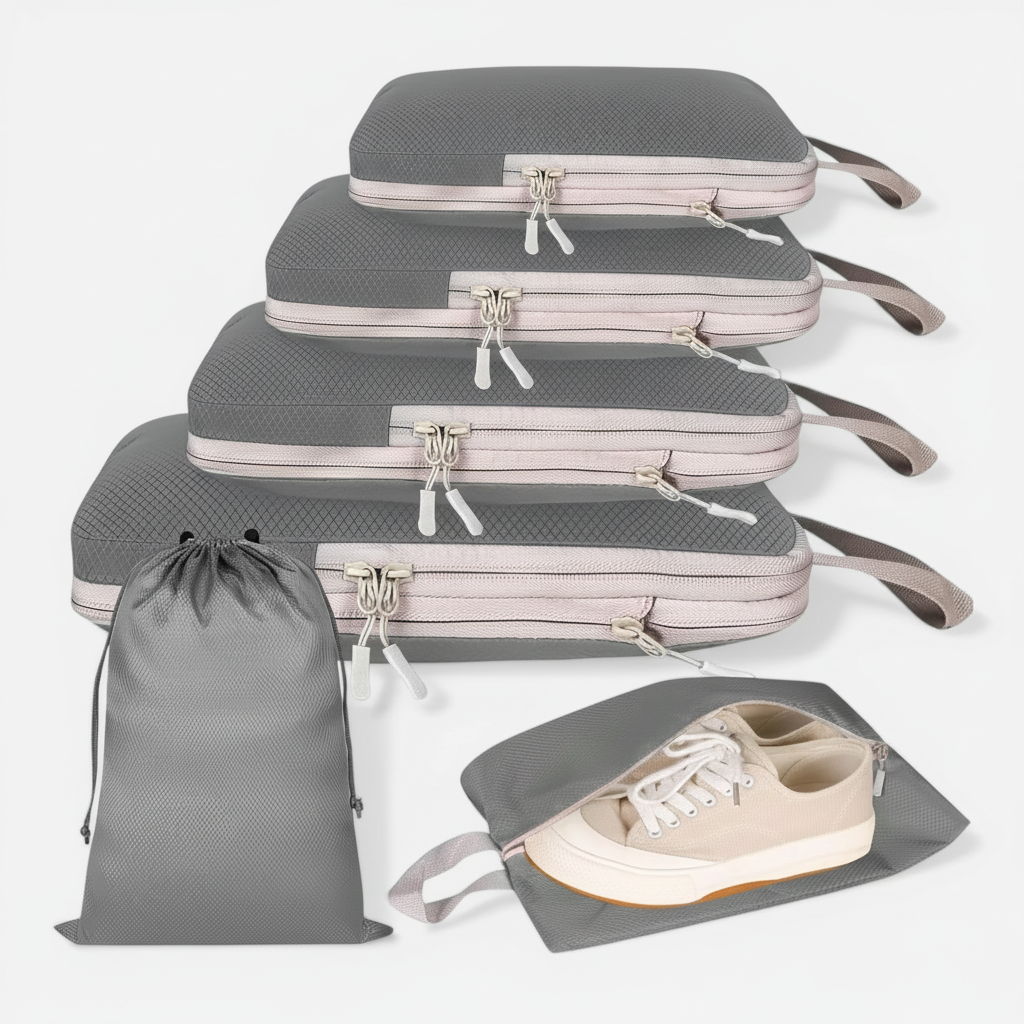 Cubes de Compression Étanches – Organisateurs de Valise en Nylon