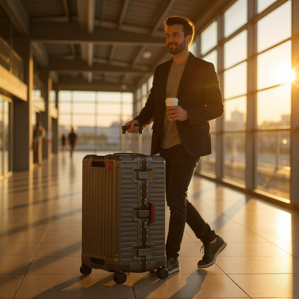Valise Cadre Aluminium avec Poignée Large – 20/24/26 pouces