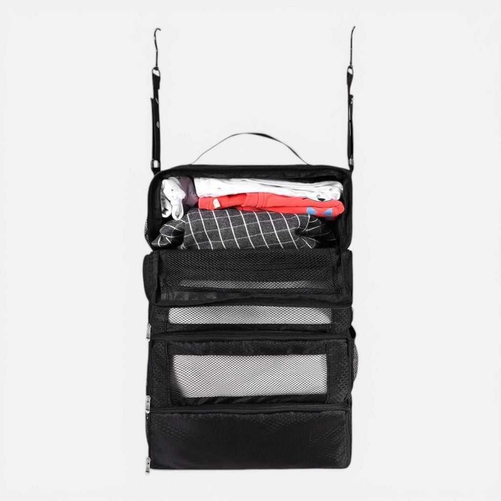 Organisateur de Valise Grande Capacité – Étagère Suspendue Pliable