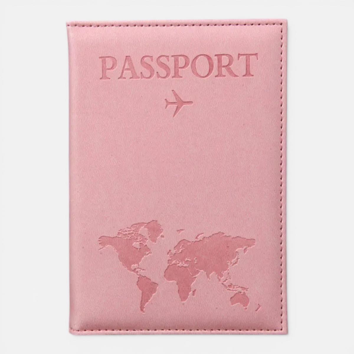 Protège-Passeport en Cuir Carte du Monde – Organisateur de Voyage avec Porte-Cartes & ID