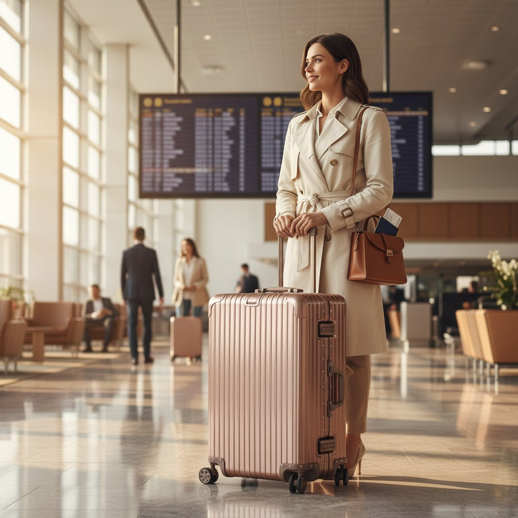 Valise avec Serrure à Combinaison & Poignée Télescopique