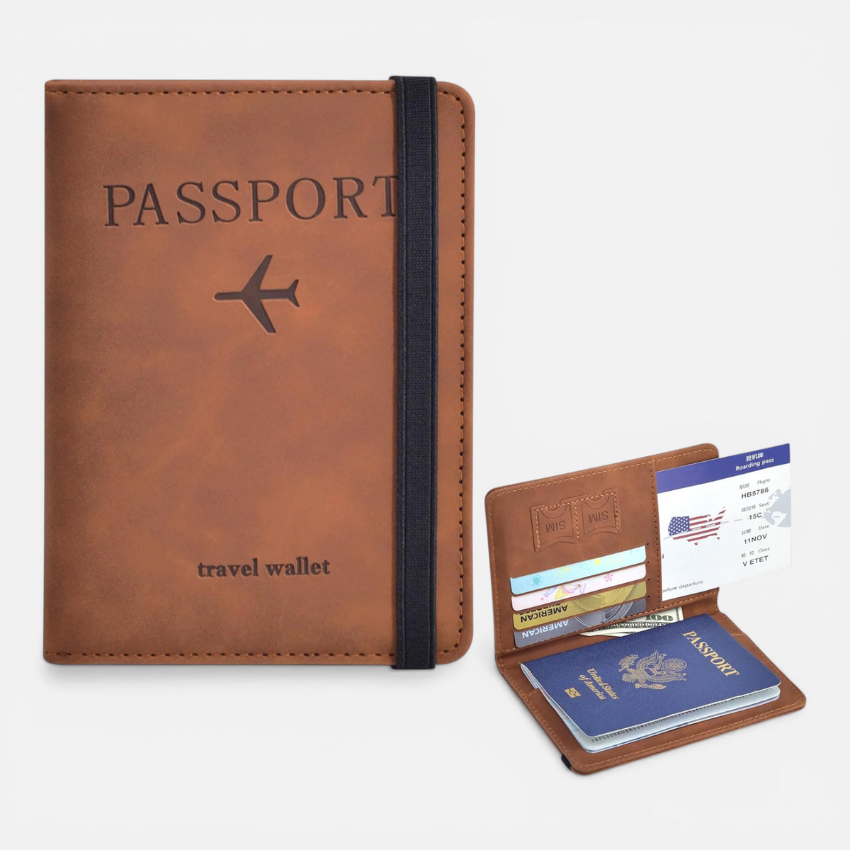 Protège-Passeport Voyage – Étui & Portefeuille pour Documents