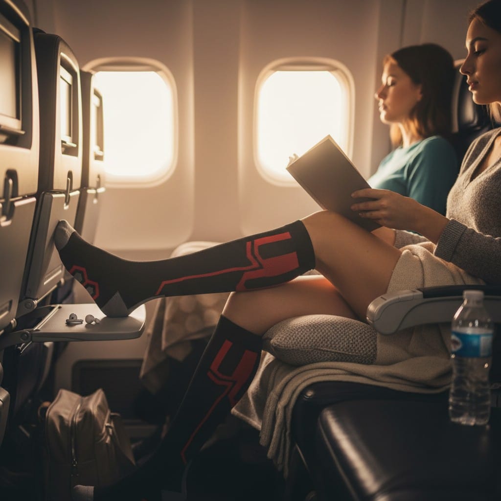 Chaussettes de Compression Voyage – Confort & Circulation Long Trajet