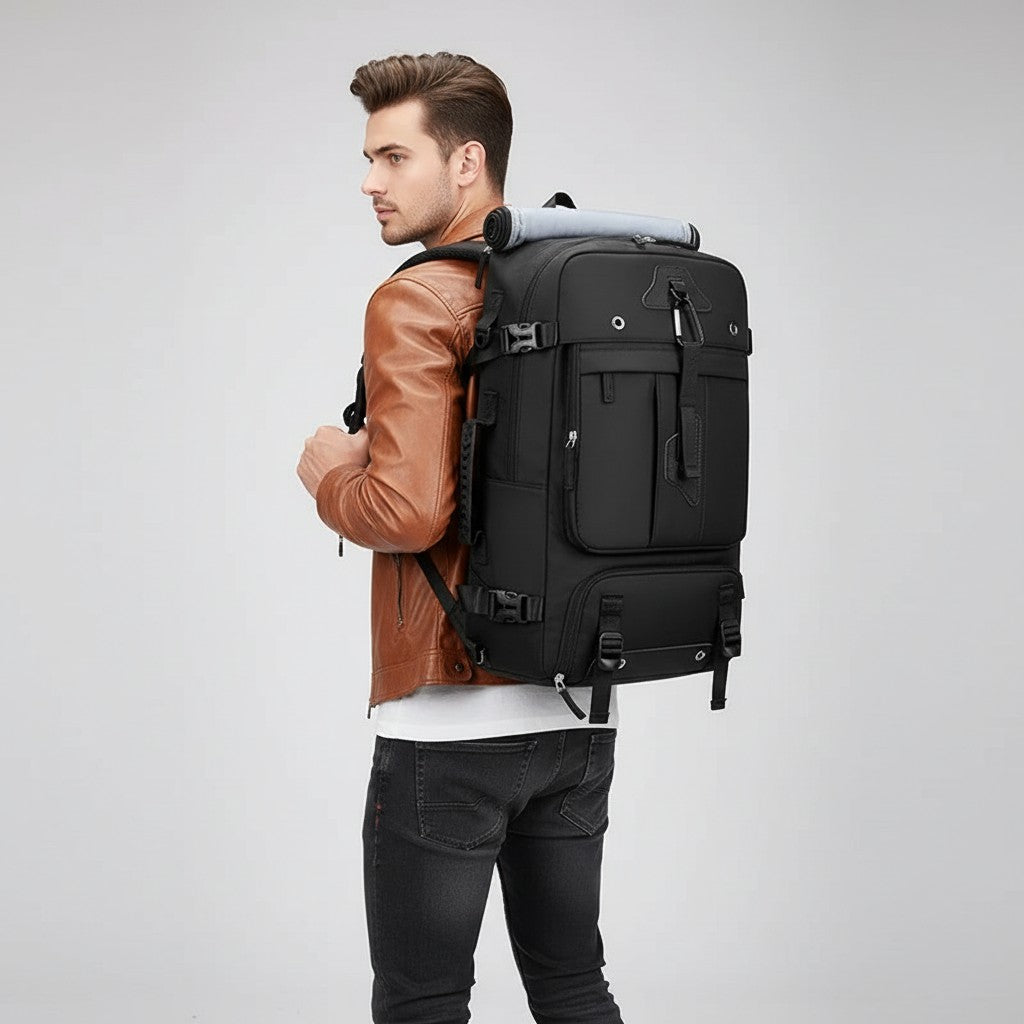Sac à Dos 60L – Extensible avec Compartiment Chaussures