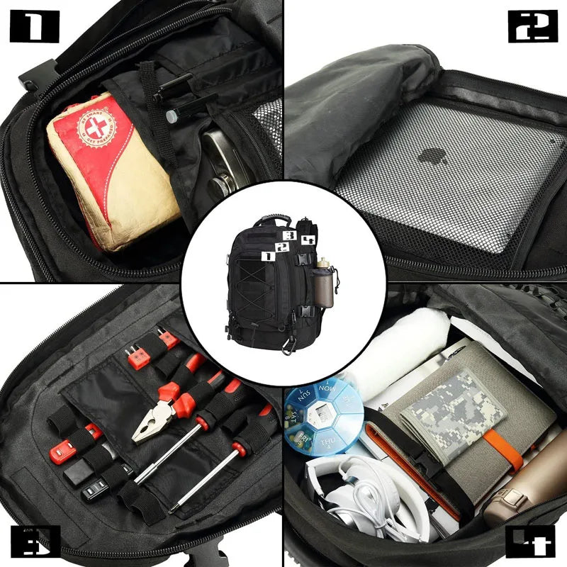 Sac à Dos Tactique 65L – Outdoor, Camping & Randonnée