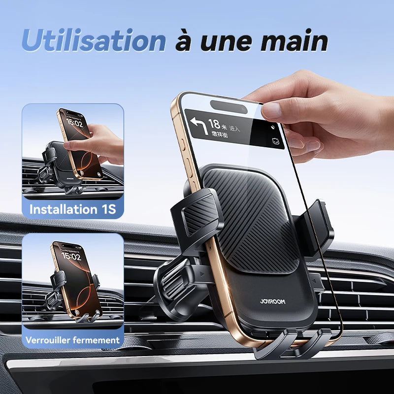 Support Téléphone Voiture Grille d’Aération – Rotation 360° – Fixation Stable & Mains Libres