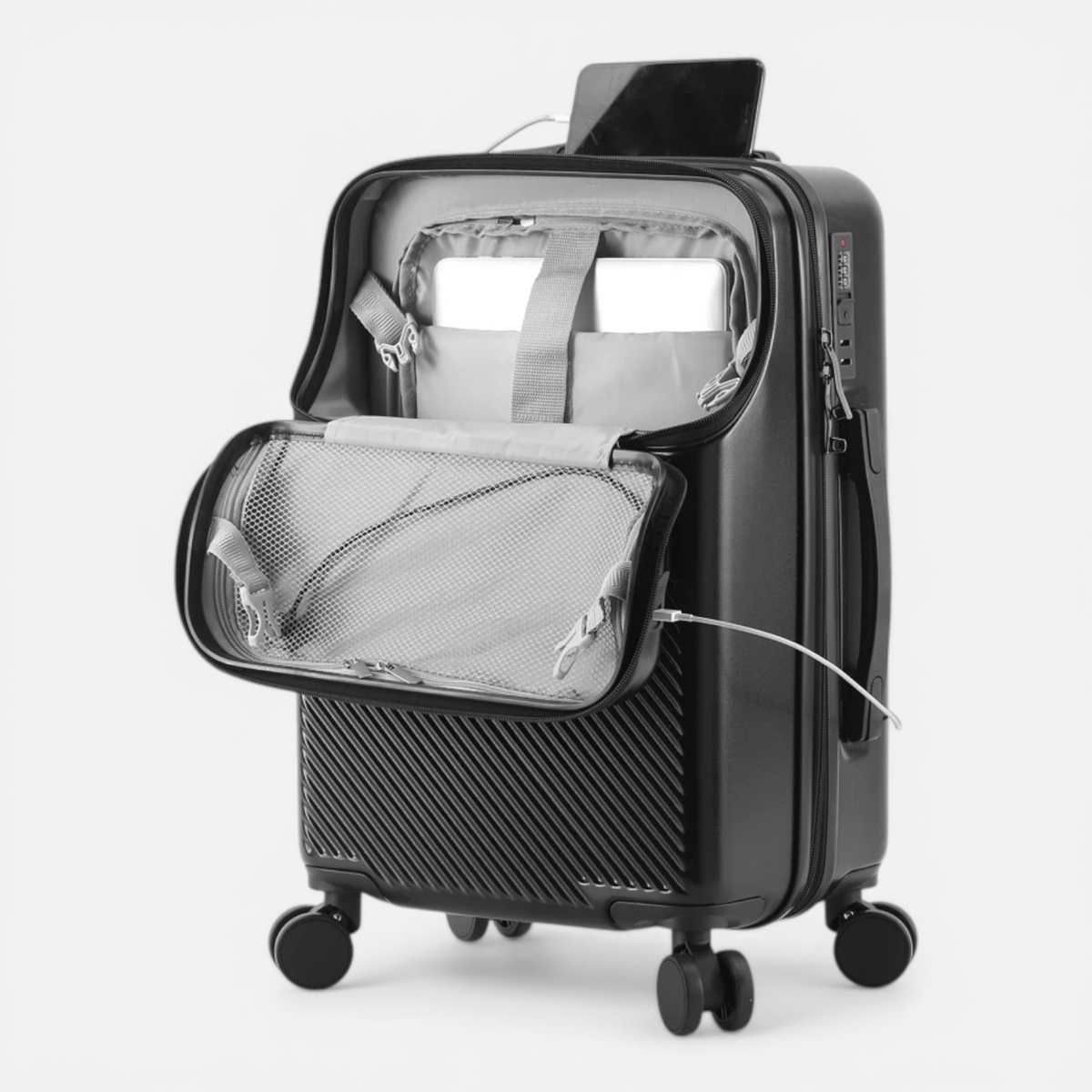 Valise Cabine Design Business – Légère avec Porte-Gobelet
