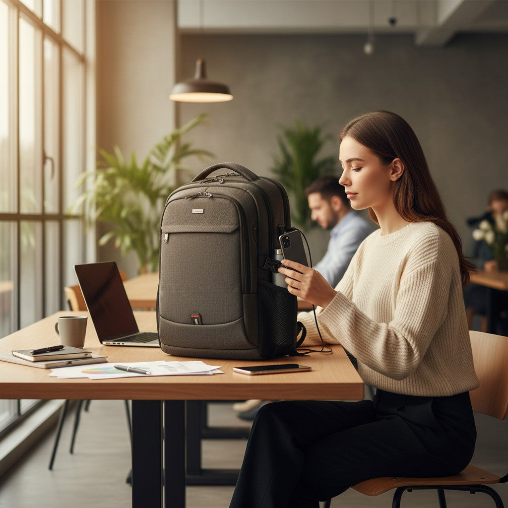 Sac à Dos Ordinateur – Imperméable avec Port USB