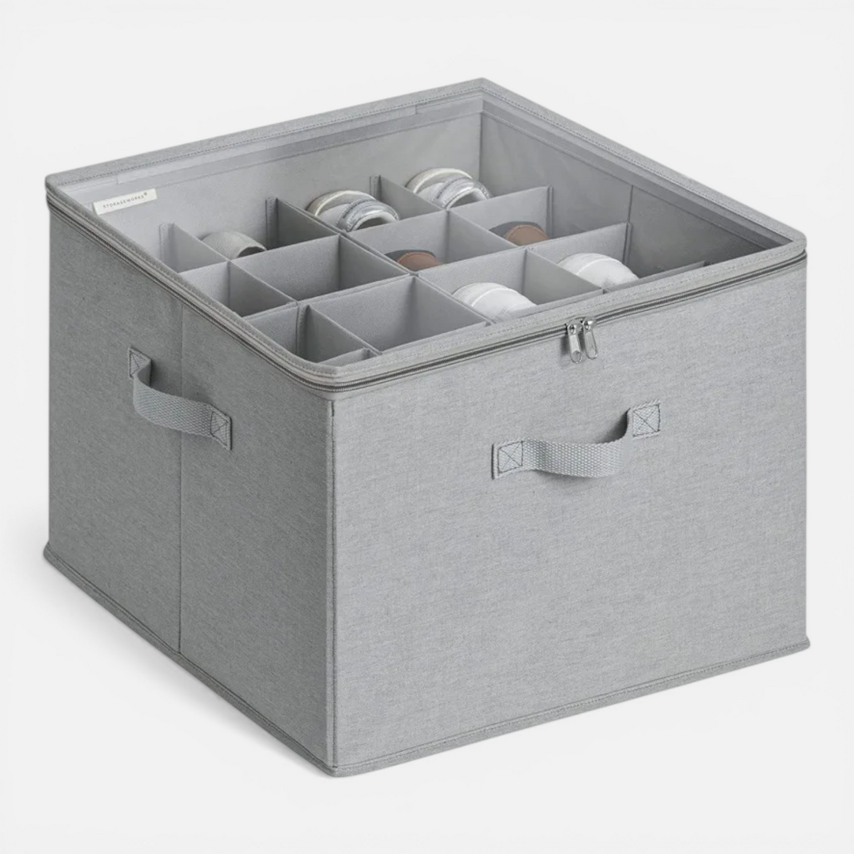 Organisateur de Chaussures en Tissu avec Housse – Compartiments Ajustables