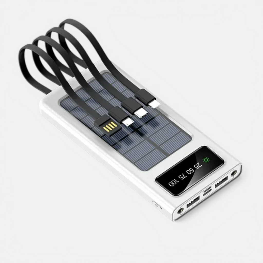 Batterie Externe Solaire 200000mAh 4-en-1 120W – Charge Rapide USB-C