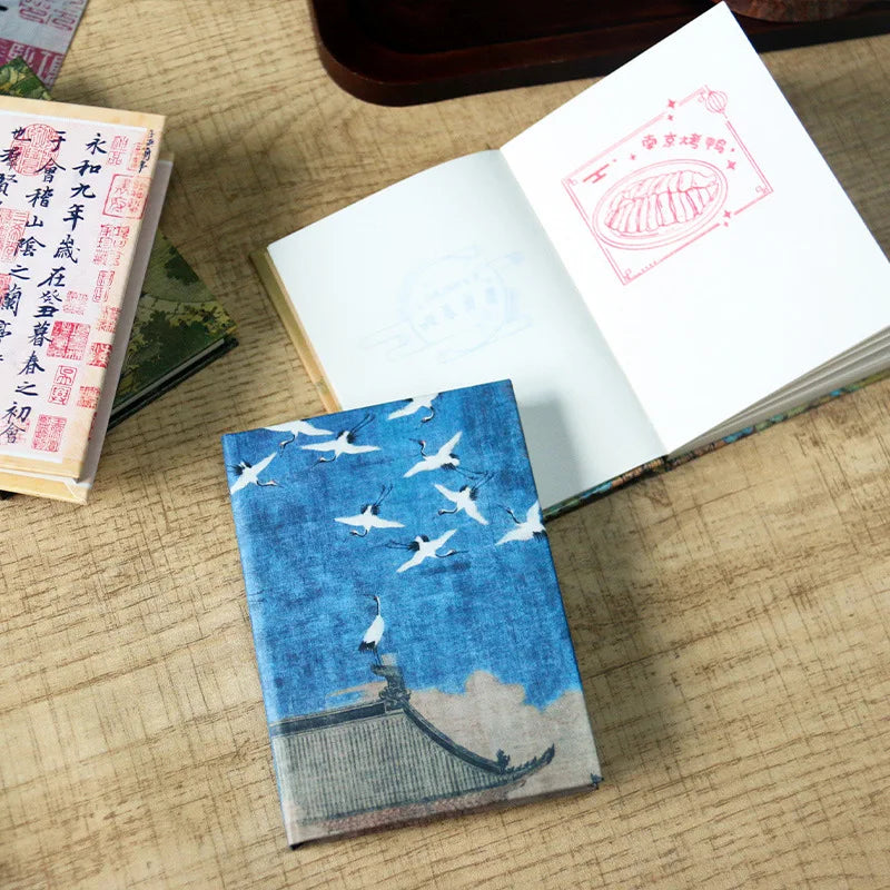 Carnet Mini Rigide de Poche – Motifs Peintures Chinoises