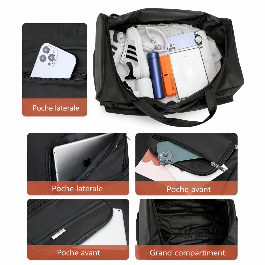 Sac Valise de Voyage – Grande Capacité Étanche – Sac Sport avec Roulettes