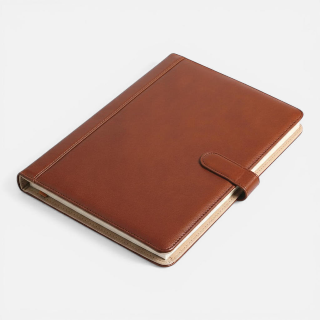 Porte-Documents de Bureau avec Calculatrice – Classeur de Rangement & Carnet de Notes