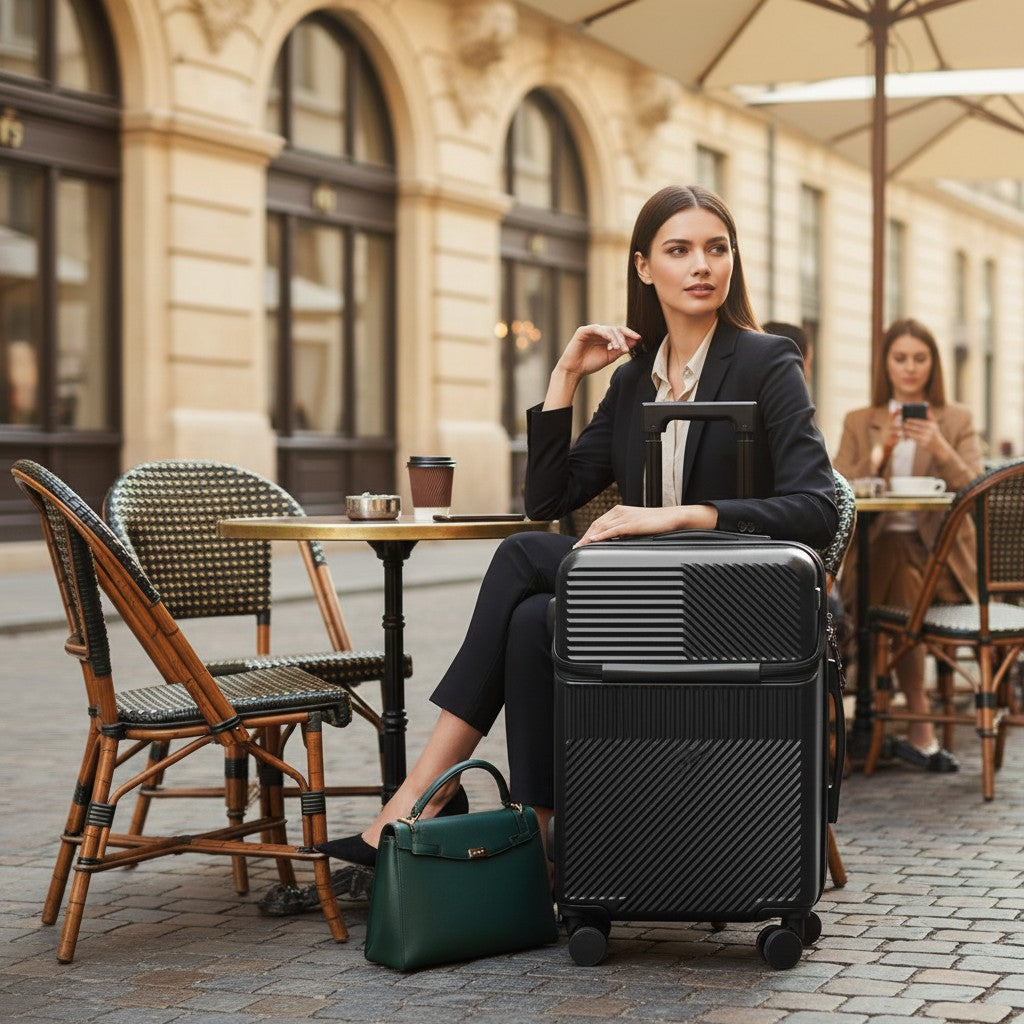 Valise Cabine Design Business – Légère avec Porte-Gobelet