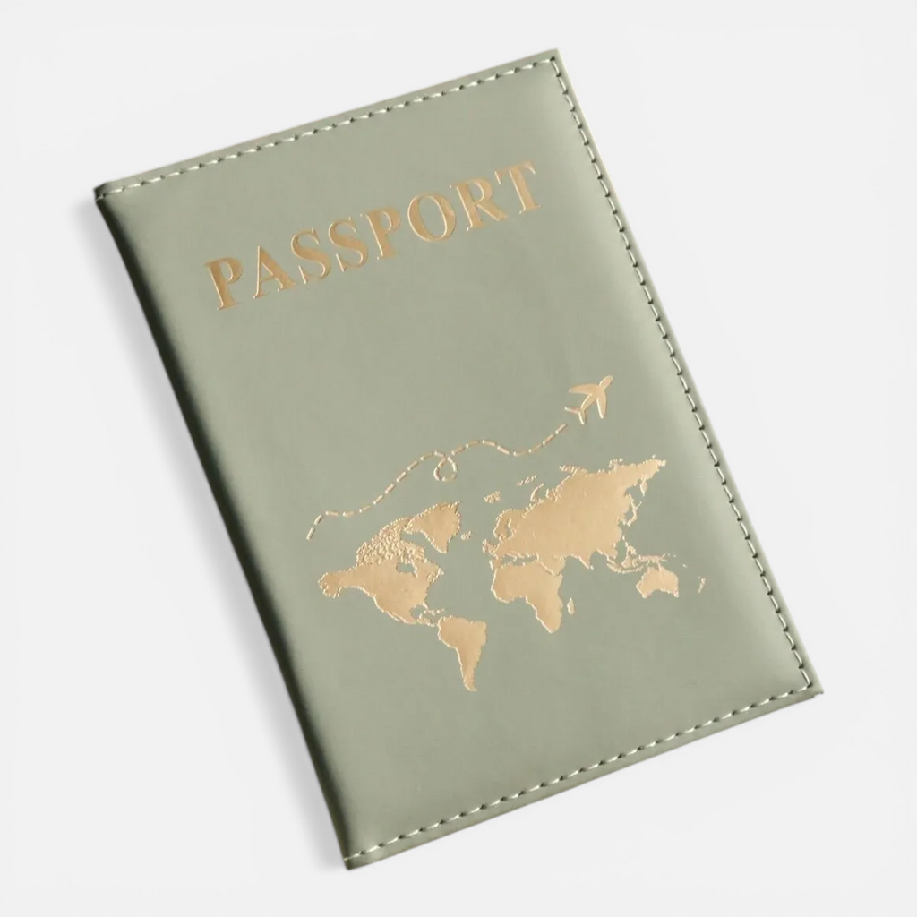 Protège-Passeport Carte du Monde – Porte-Documents avec Rangement Cartes