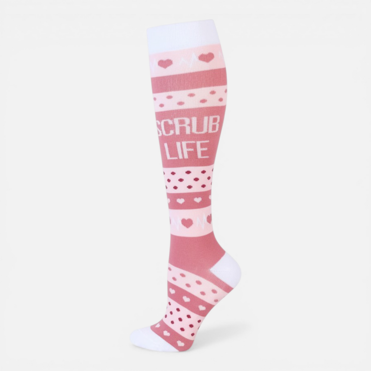 Chaussettes Compression Rose Voyage