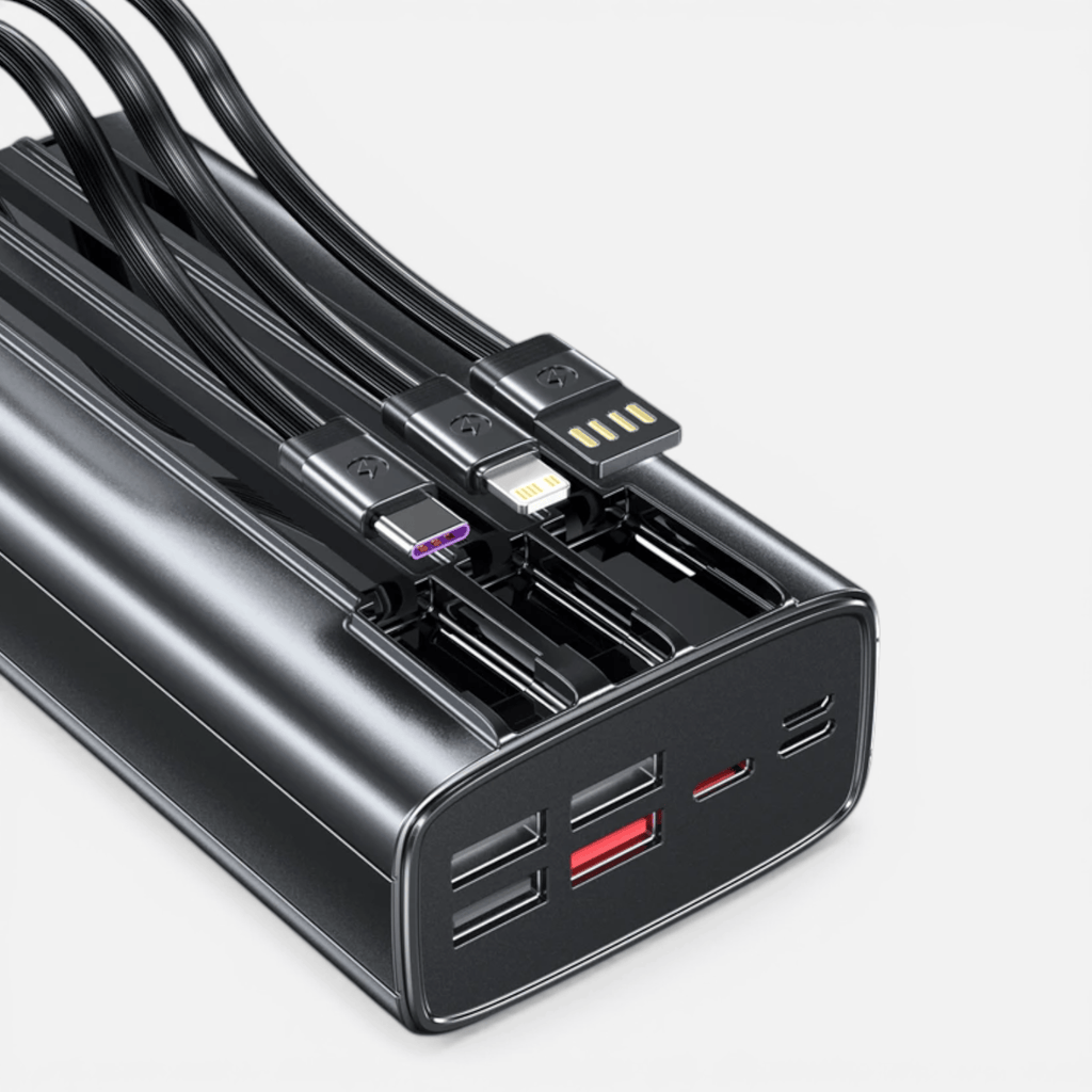 Batterie Externe 30000mAh 22.5W – Charge Rapide avec Câble Intégré