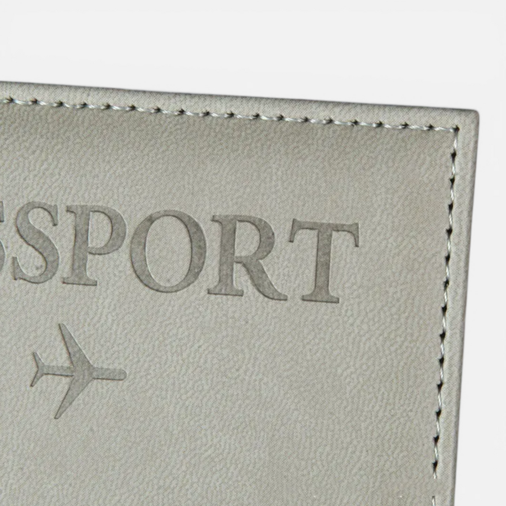 Protège-Passeport en Cuir Carte du Monde – Organisateur de Voyage avec Porte-Cartes & ID