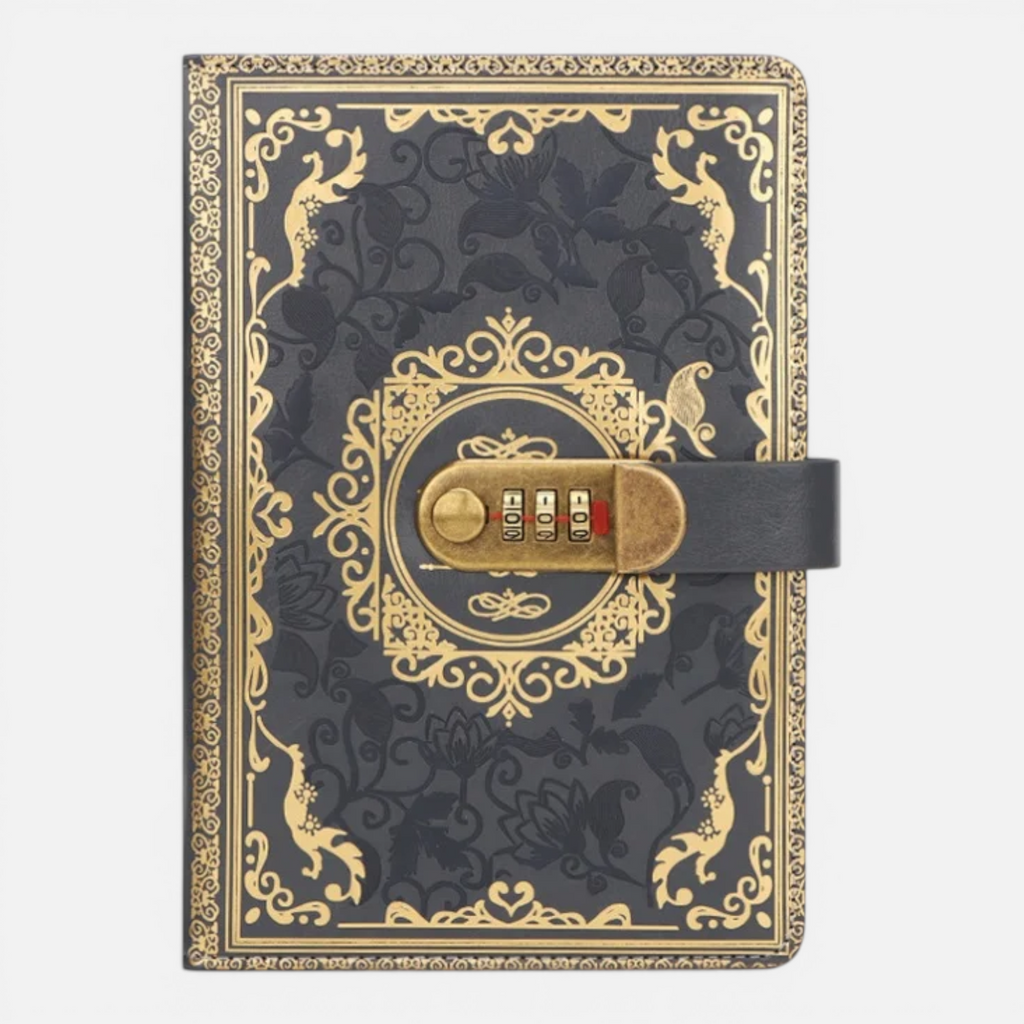 Carnet A5 Vintage avec Verrou à Mot de Passe – Journal en Cuir 200 Pages