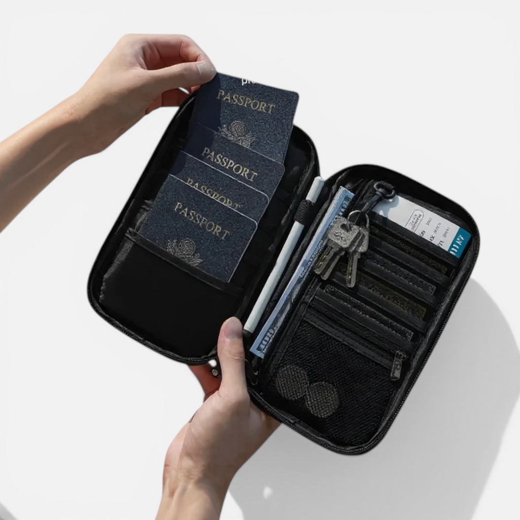 Pochette Passeport Étanche – Organisateur de Voyage Grande Capacité
