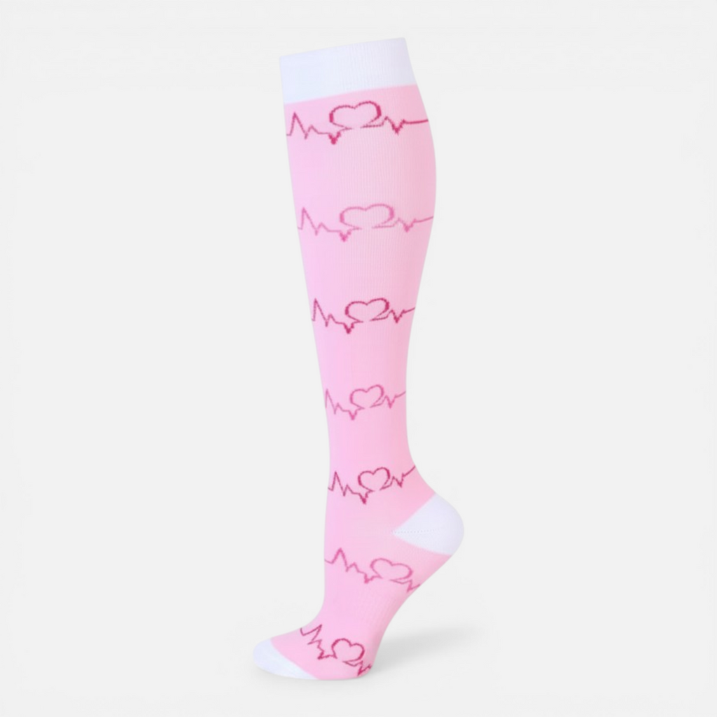 Chaussettes Compression Rose Voyage