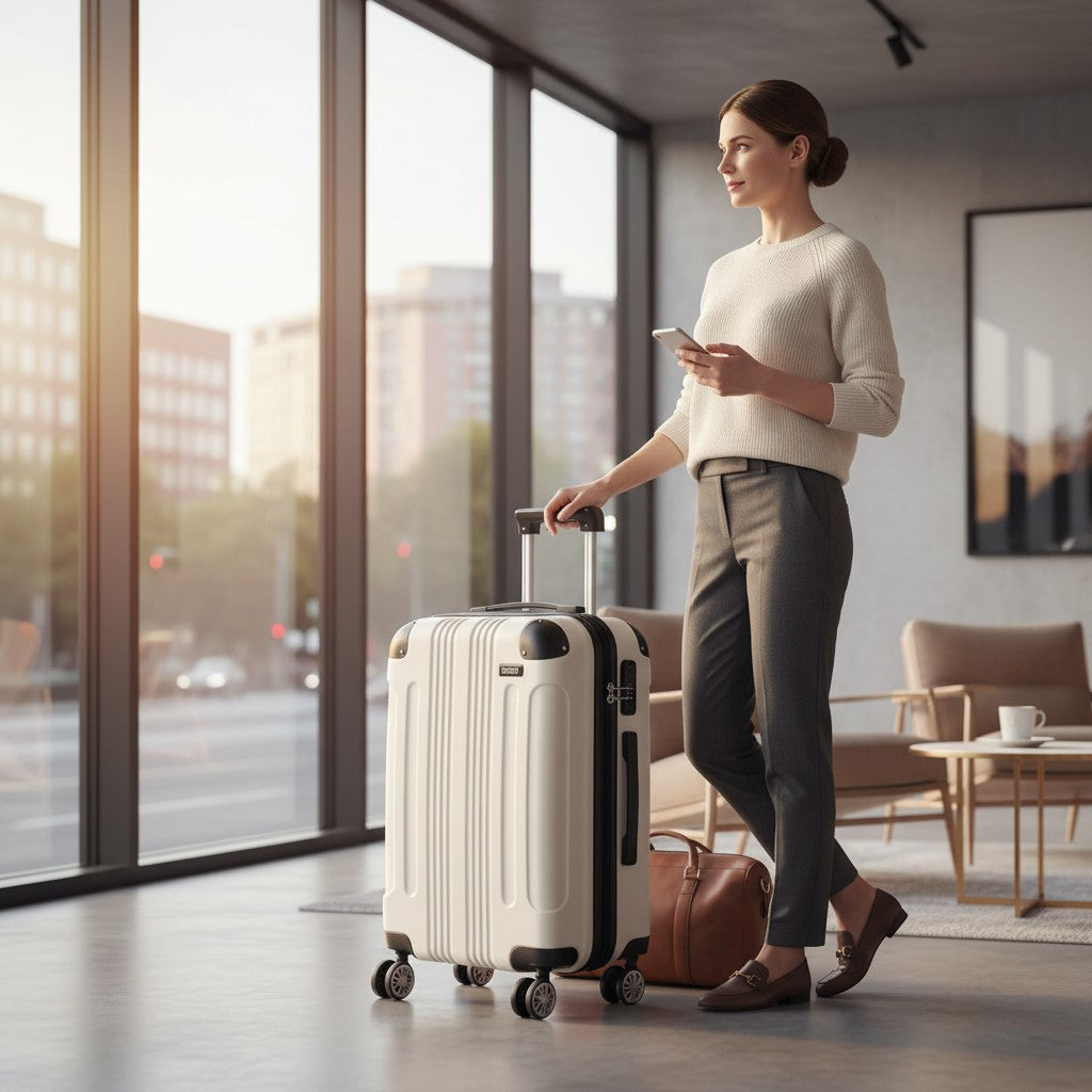 Valise Coque Rigide ABS – Légère avec 4 Doubles Roues