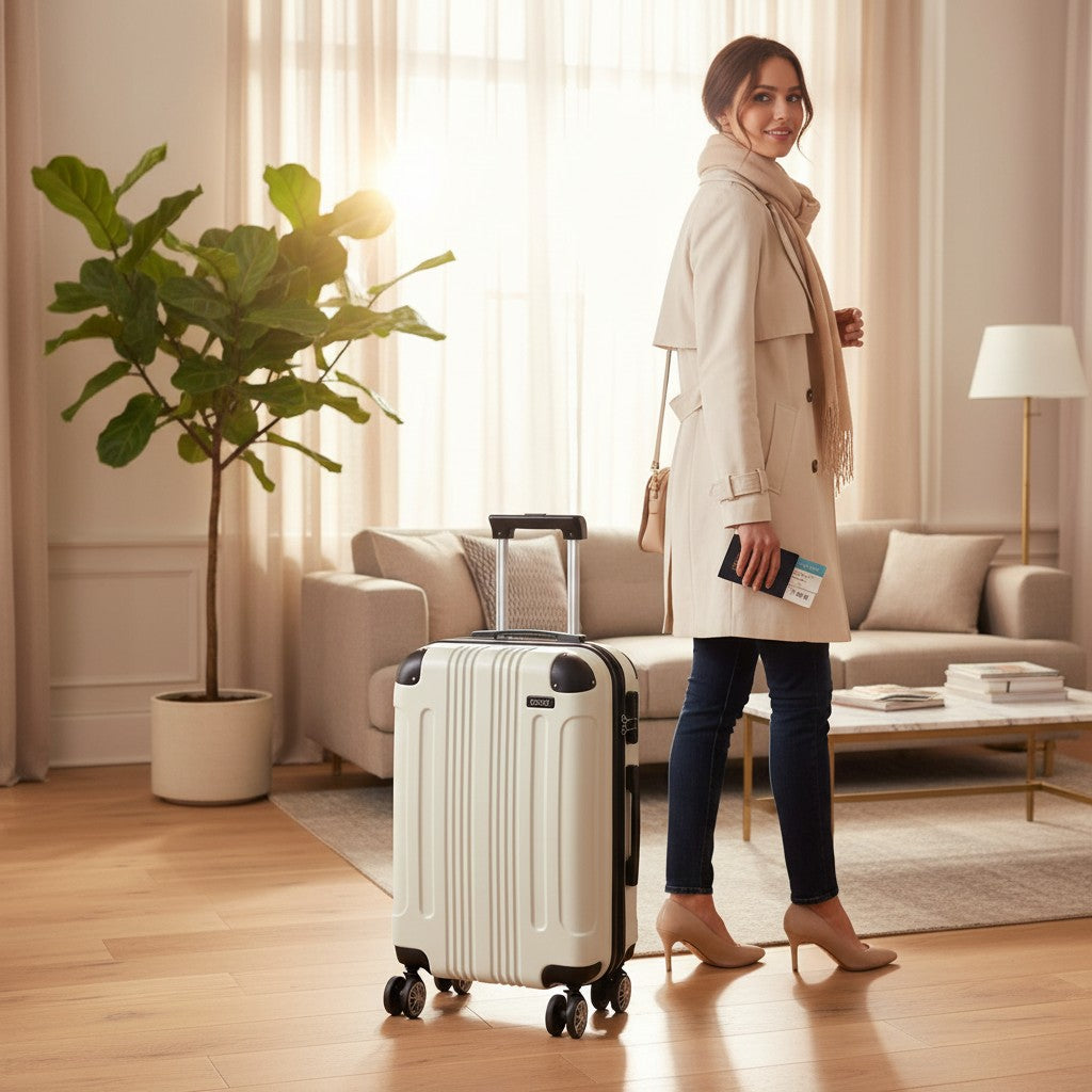 Valise Coque Rigide ABS – Légère avec 4 Doubles Roues