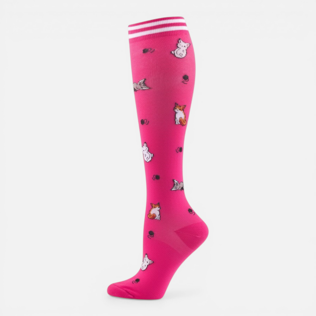Chaussettes Compression Rose Voyage
