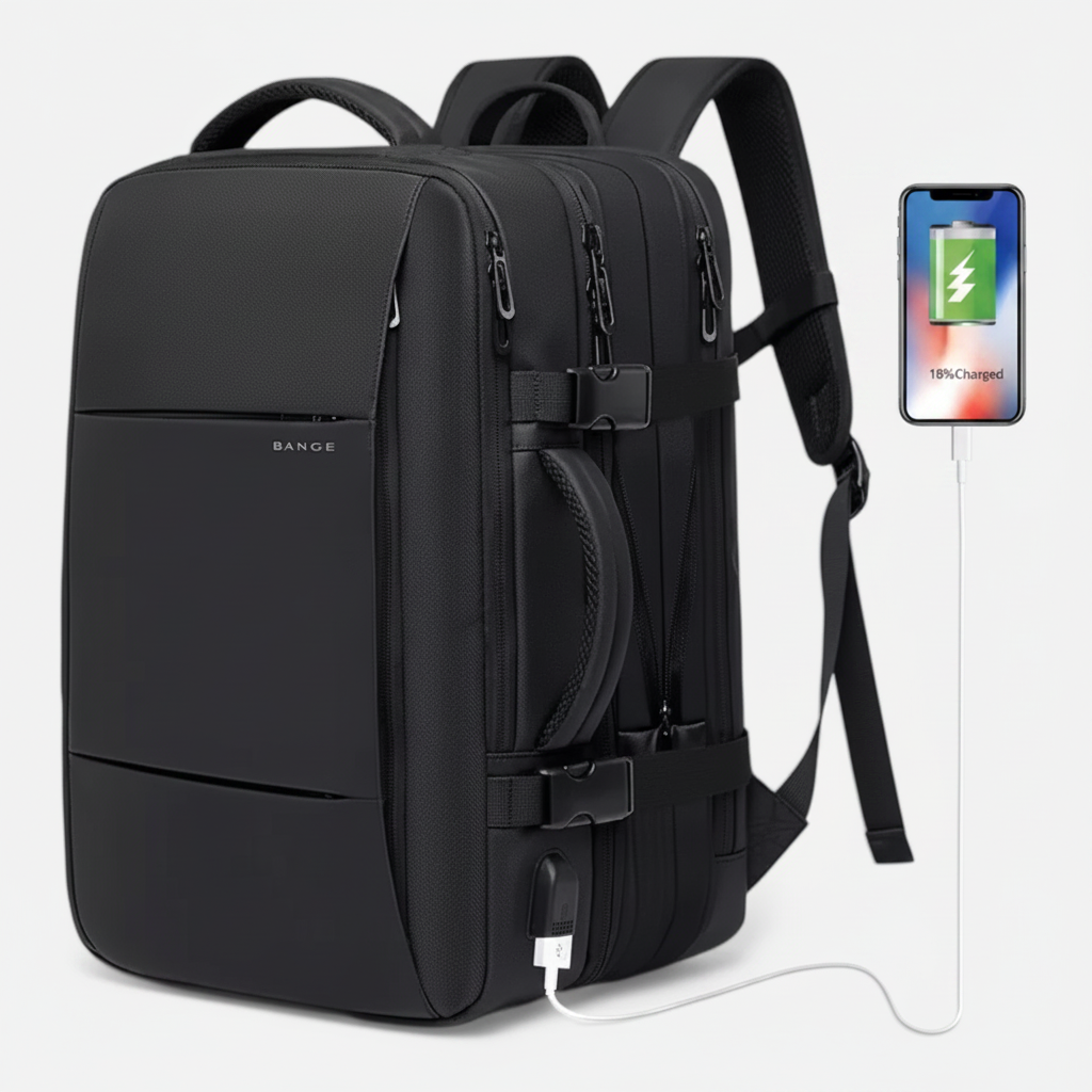 Sac à Dos Voyage & Business – Extensible avec USB – Imperméable Grande Capacité