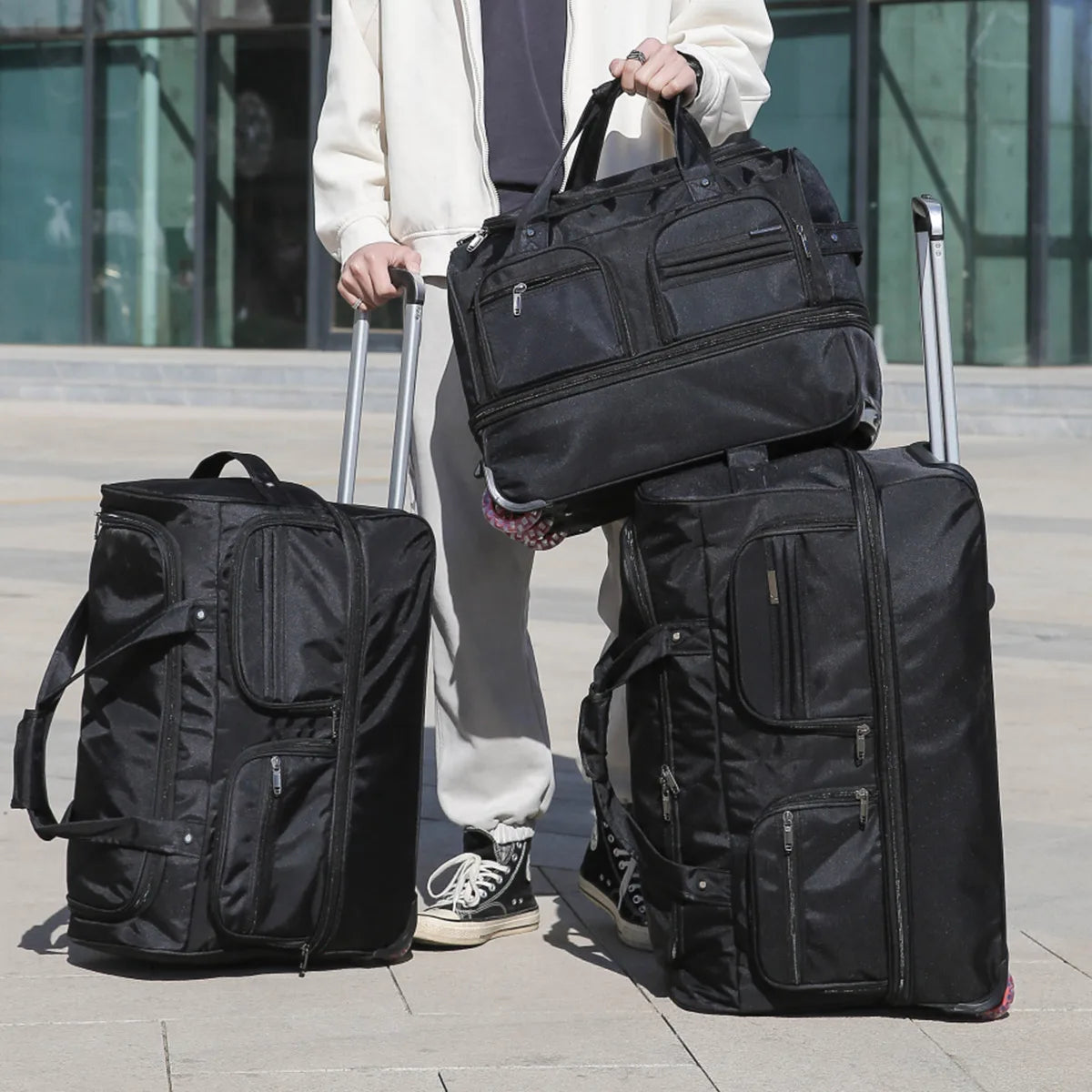 Sac Valise de Voyage – Grande Capacité Étanche – Sac Sport avec Roulettes
