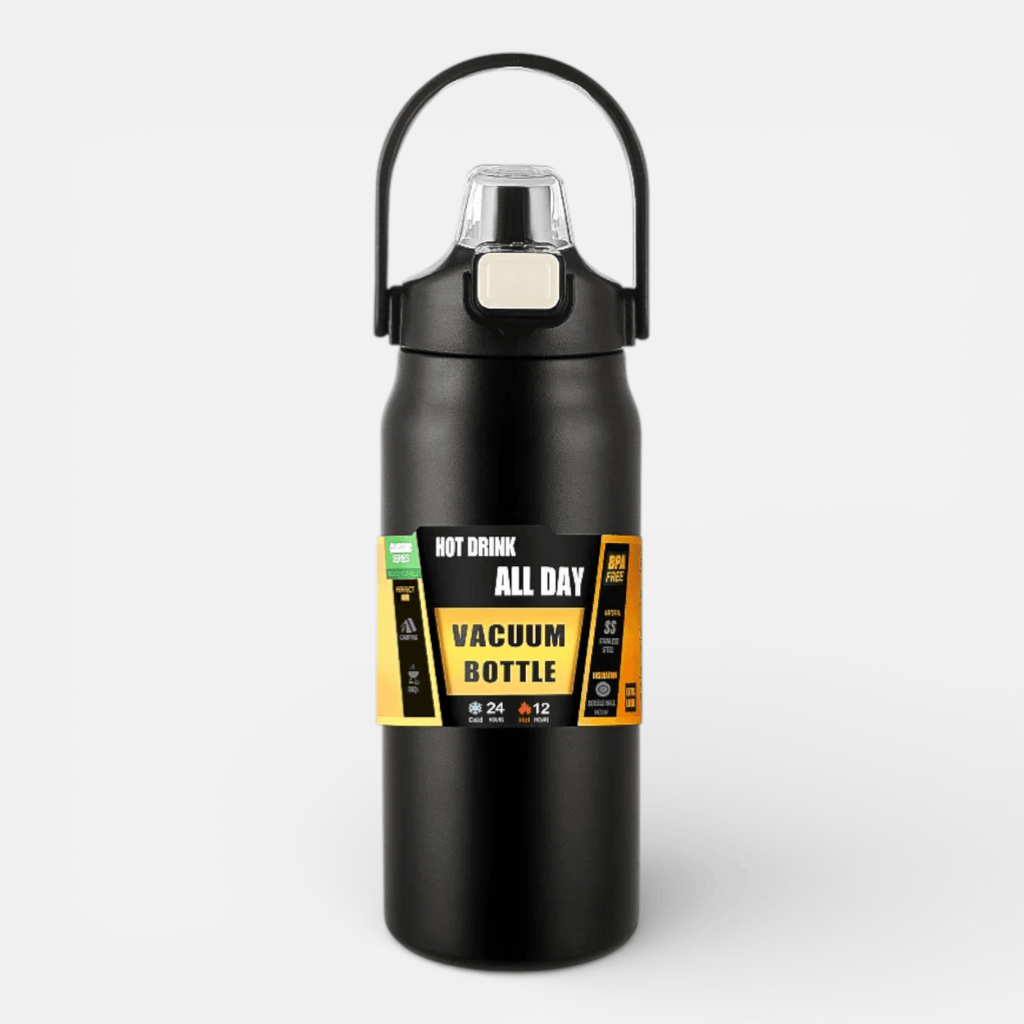 Bouteille isotherme à paille intégrée