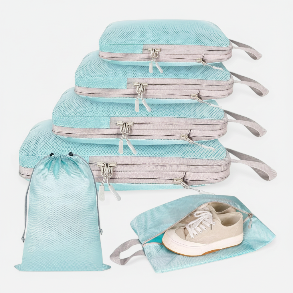 Cubes de Compression Étanches – Organisateurs de Valise en Nylon