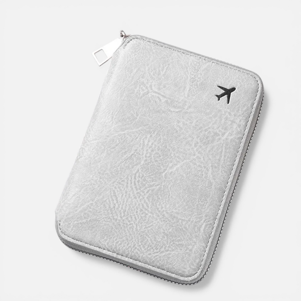 Protège-Passeport Cuir Étanche – Portefeuille de Voyage Multi-Rangements