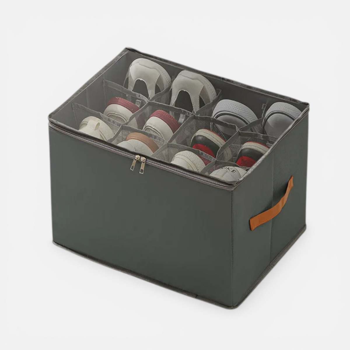 Organisateur de Chaussures en Tissu avec Housse – Compartiments Ajustables