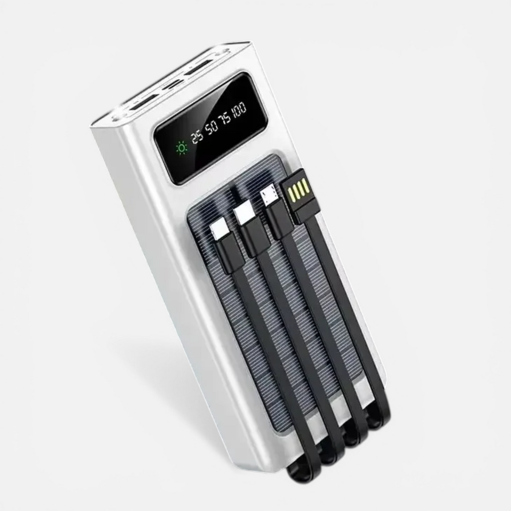 Batterie Externe Solaire 200000mAh 4-en-1 120W – Charge Rapide USB-C