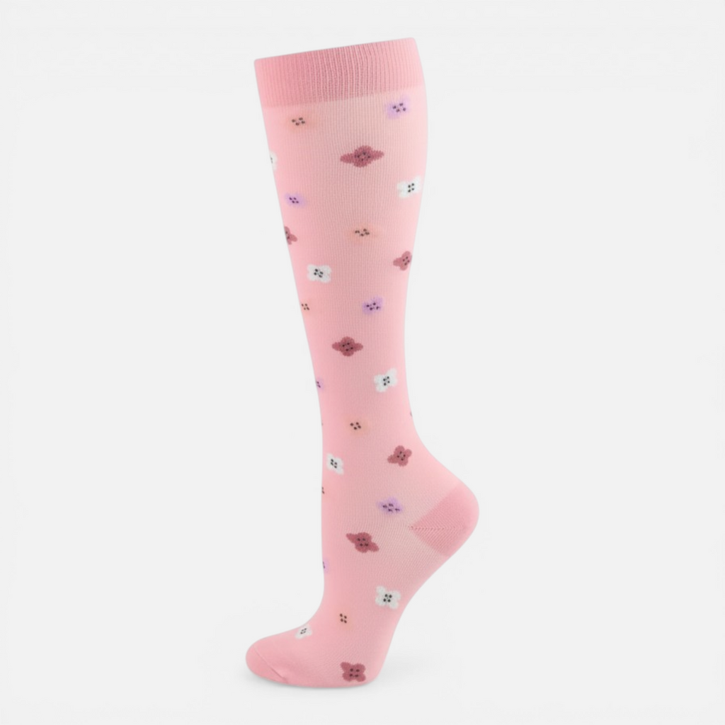 Chaussettes Compression Rose Voyage