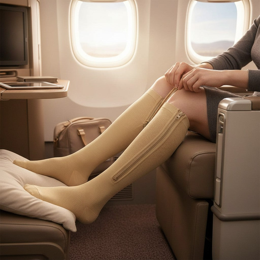 Chaussettes Compression Avion – Anti-Jambes Lourdes & Confort